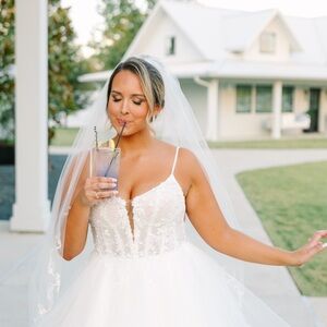 Martina Liana Wedding Dress / Gown Ivory – Petite (5’0–5’4) – $7K Original